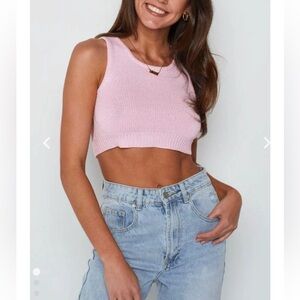 Beginning Boutique Trixie Pink Back Strap Top